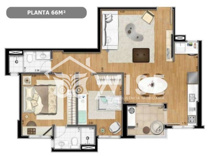 Apartamento amplo e reformado 66m na ponte preta