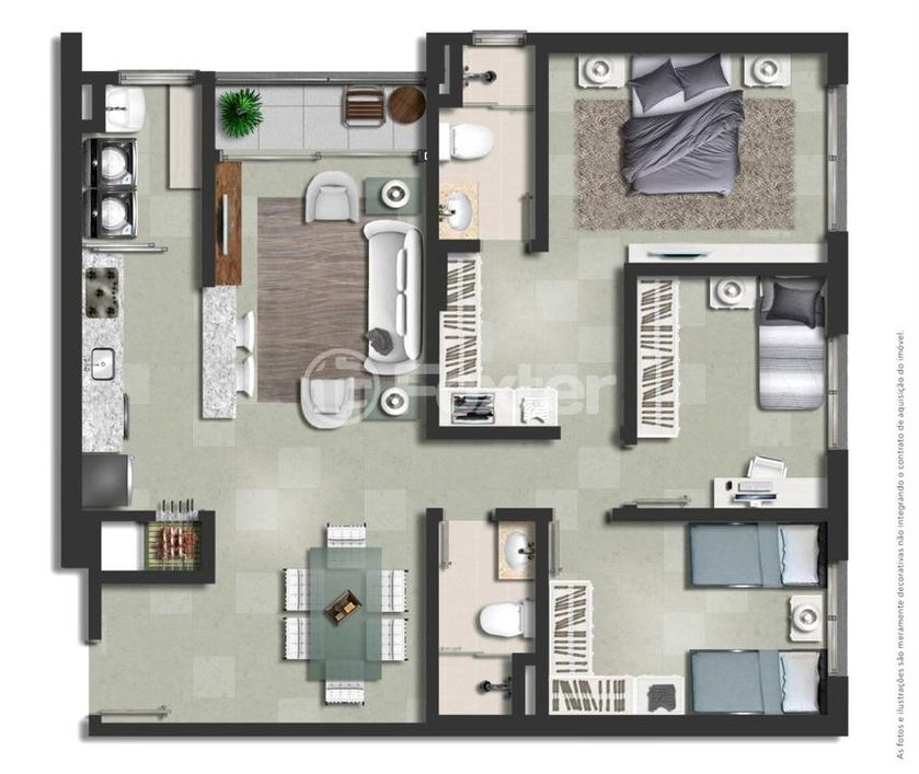 Apartamento à venda Rua Roque Calage, Passo da Areia - Porto Alegre