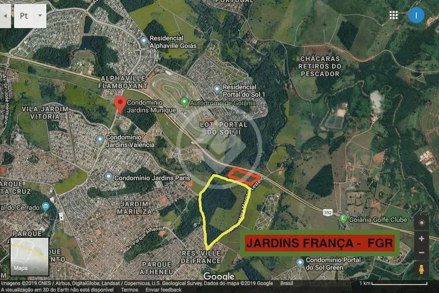 Terreno no Jardins França, Goiânia codigo: 55147