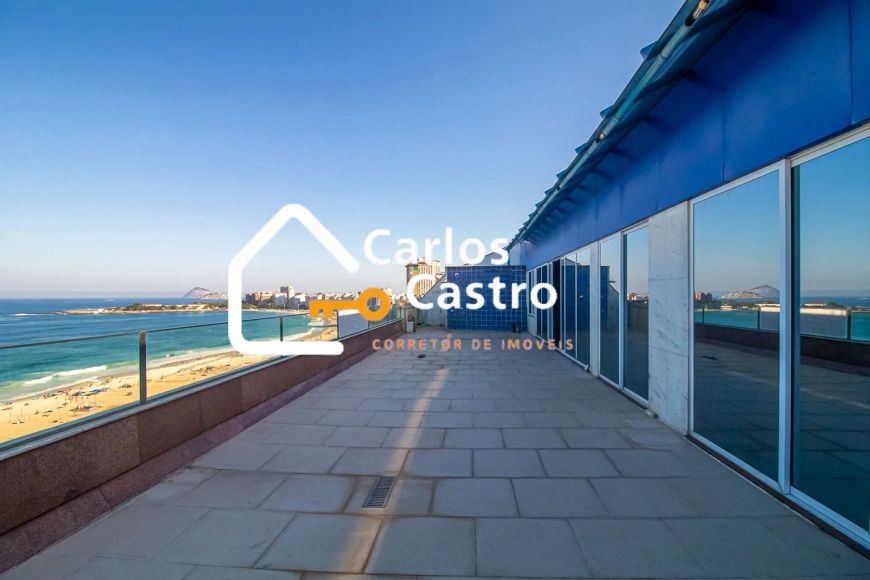 Cobertura Avenida Atlântica, venda, tem 425 M² c/ vista panorâmica de 180º p/ a Praia de Copacabana