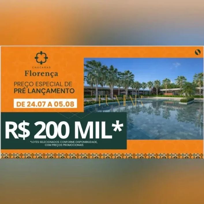 🌇 Lançamento Chácaras Florença: Lotes de 160m² a 200m² em Condomínio Fechado com Lazer📍