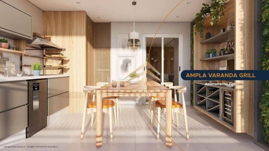 Apartamento com 2 dormitórios sendo 1 suíte, varanda grill e 2 vagas à venda, 64 m² por R$ 605.000 -