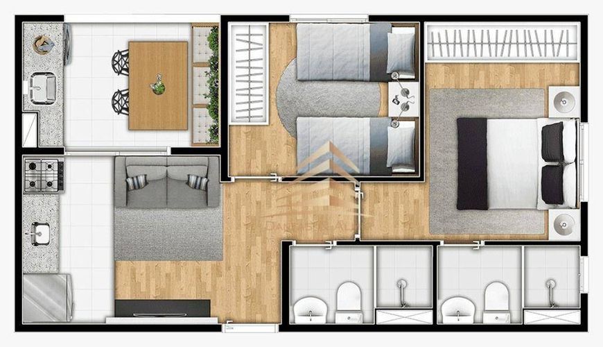 Vendo Apartamento com 2 dormitórios à venda, 43 m² por R$ 317.200 - Vila das Bandeiras - Guarulhos/S