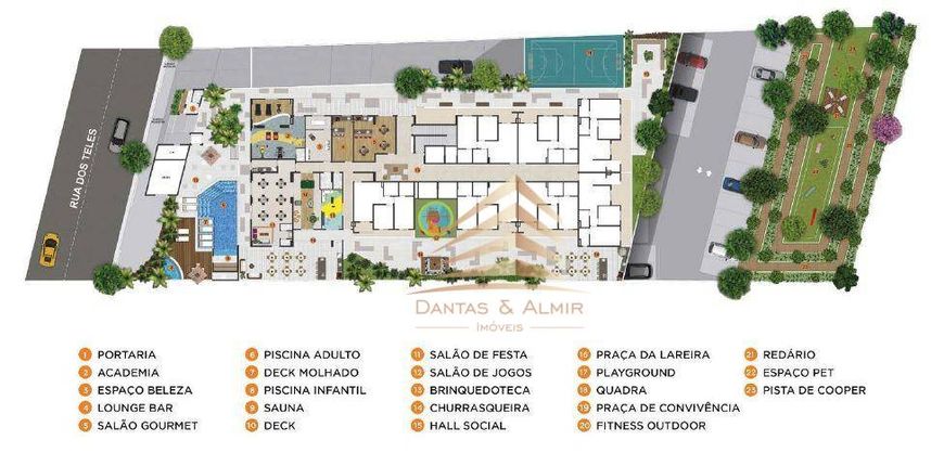Apartamento com 2 dormitórios à venda, 47 m² por R$ 415.800,00 - Vila Augusta - Guarulhos/SP