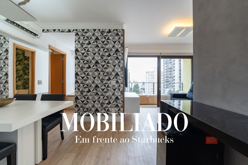 Apartamento moderno e mobiliado à venda e locação, Cambuí, Campinas. Condomínio clube.