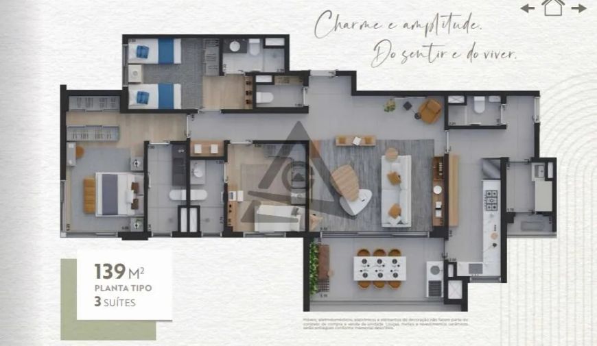 Apartamento à venda em Campinas, Cambuí, com 3 suítes, com 134 m², Vestra Cambuí