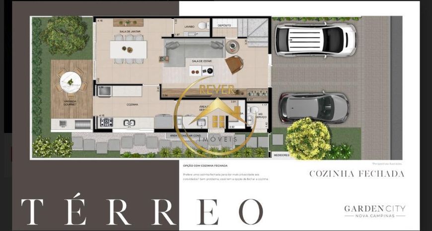 Casa à venda em Campinas, Parque Nova Campinas, com 3 suítes, com 147 m², Garden city