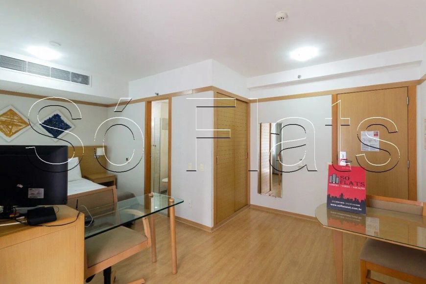 Flat disponível para locação na Bela Vista a poucos metros da Avenida Paulista com 1 dorm e 1 vaga