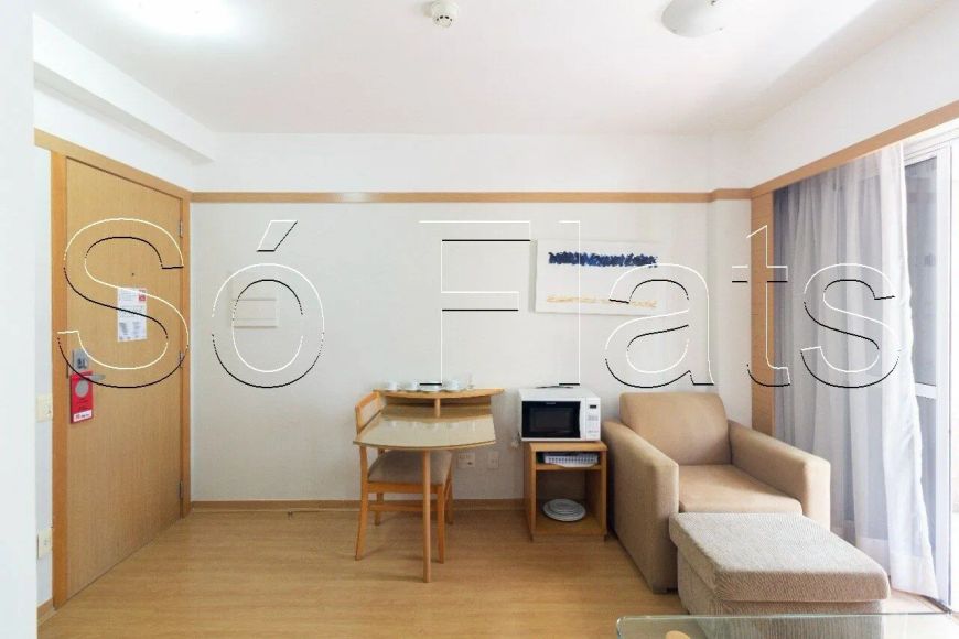 Flat disponível para locação na Bela Vista a poucos metros da Avenida Paulista com 1 dorm e 1 vaga