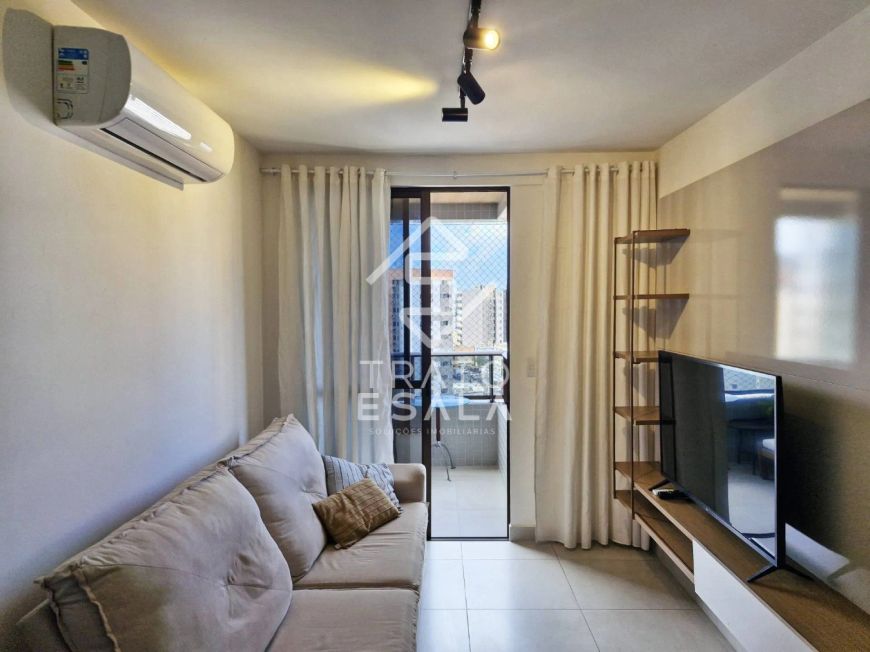 Apartamento suíte e sala, ótima localização, mobiliado, na Ponta Verde.