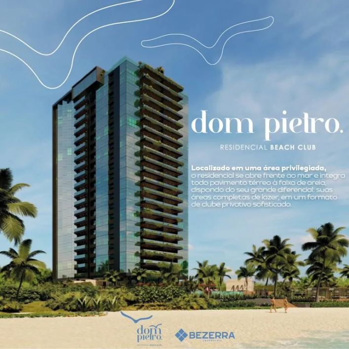 Edifício Dom Pietro Varanda Gourmet com vista mar em Garça Torta Maceió-AL
