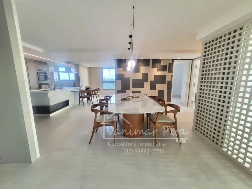 Apartamento beira-mar para venda tem 216 m2 com 3 suites e Home Office - Maceió - AL