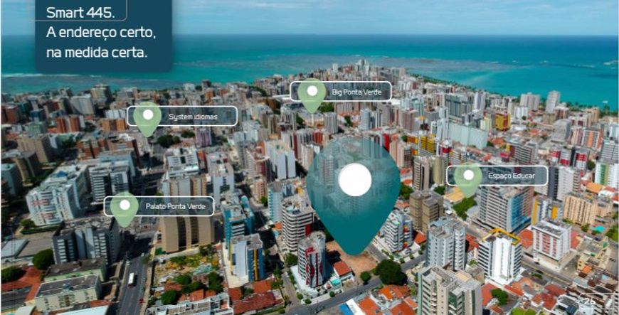 SMART 445 - 2 e 3 quartos na melhor localização da Ponta Verde.