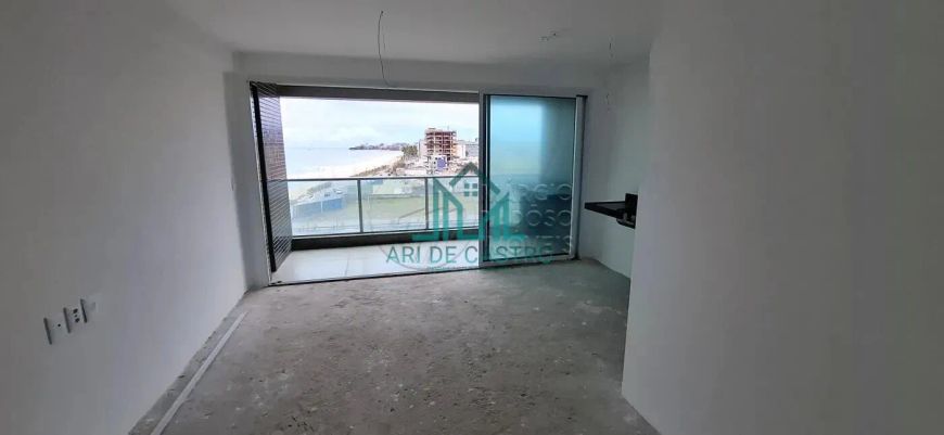 Apartamento Beira-Mar Studio com 30m² com Varanda Gourmet, Praia de Cruz das Almas - Maceió Alagoas