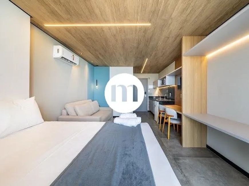 Studio mobiliado com vista para o mar - Edifício New Time