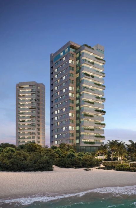 Apartamento à venda no Edifício KAA Residencial, empreendimento beira mar, pé na areia.