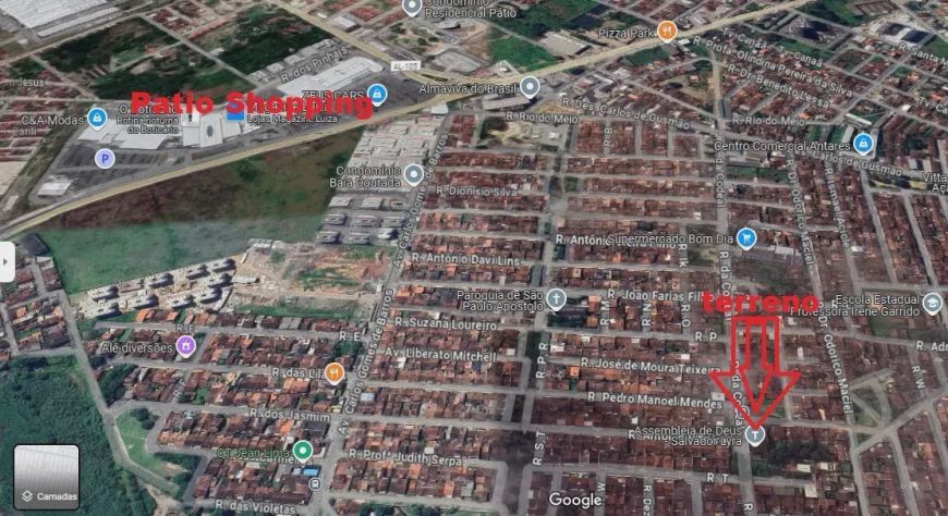 Terreno 436m² - 11.48x38 - Tabuleiro do Martins/Santa Lucia - Rua colegio Atheneu