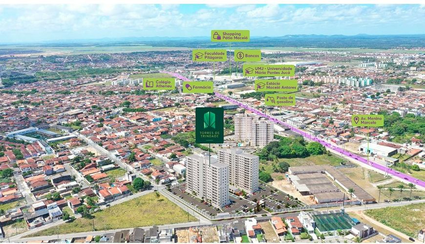 Torres de trindade para venda com 45 metros quadrados com 2 quartos em Antares - Maceió - AL