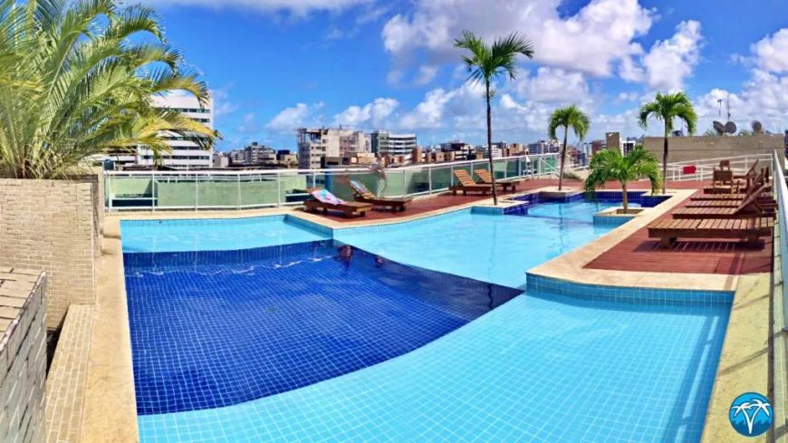 ALUGO – Quarto e Sala no Ed. JTR | Varanda com Vista para o Boulevard – Jatiúca