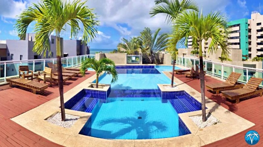 ALUGO – Quarto e Sala no Ed. JTR | Varanda com Vista para o Boulevard – Jatiúca