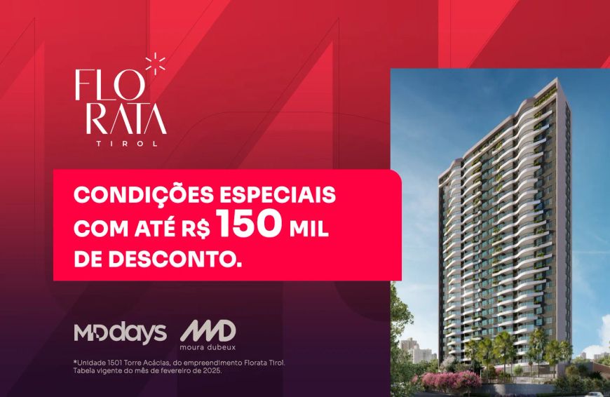 FLORATA TIROL - 3 QUARTOS SENDO 2 SUITES - ENTREGA PARA ABRIL2025 - ATÉ 150 MIL EM DESCONTO
