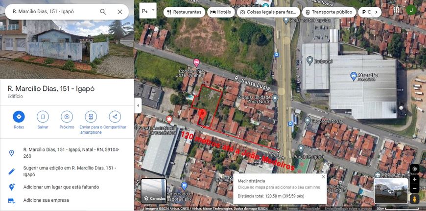 Terreno para aluguar ou venda com 1700m² na Rua Em frente Atacadão - Igapó