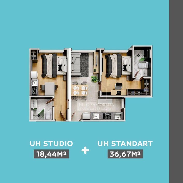 Apartamento com 1 dormitório à venda, 43 m² por R$ 348.328,15 - Tirol - Natal/RN
