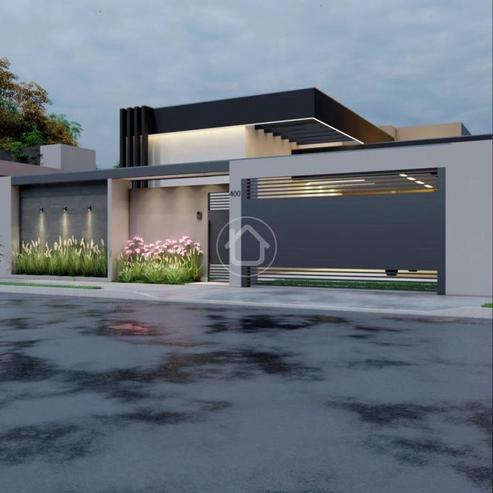 CASA COM 03 DORMITORIOS E PISCINA