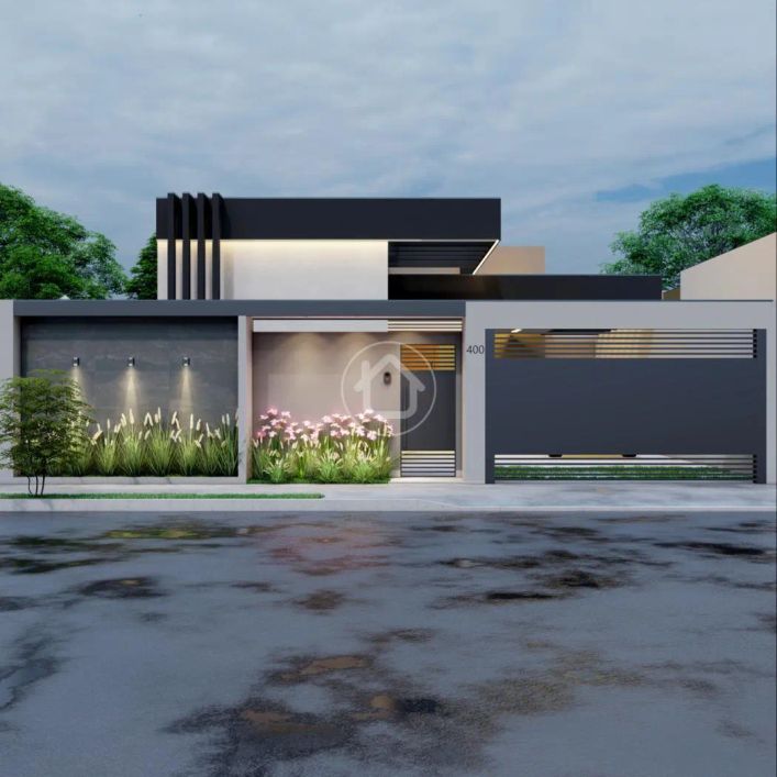 CASA COM 03 DORMITORIOS E PISCINA