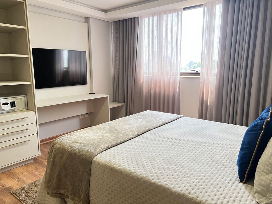 Flat Suíte Completa com Cama Queen e Cozinha Americana