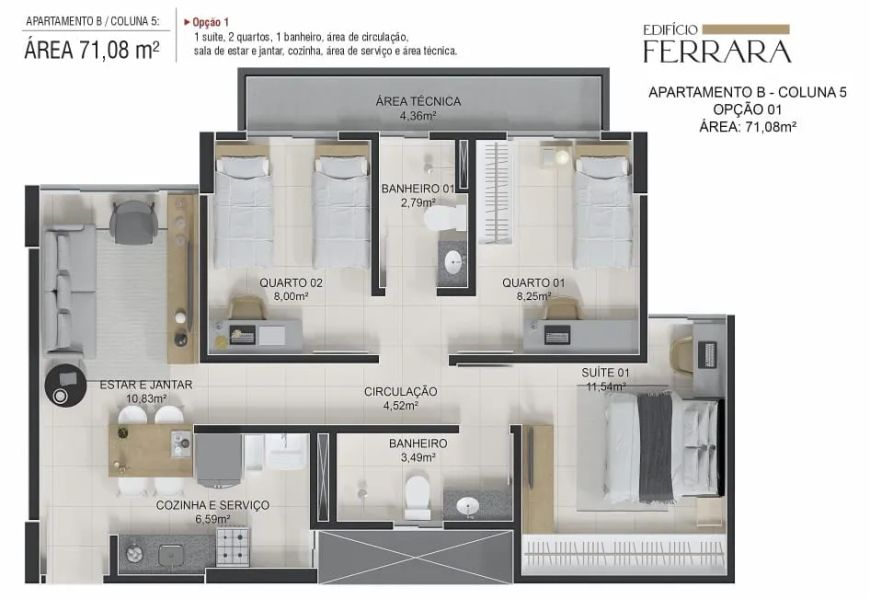 Imóvel para venda tem 71 metros quadrados com 3 quartos em Jóquei - Teresina - PI