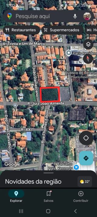 Terreno de esquina bem localizado no Planalto, medindo 60X40 sendo 2.400m² com registro de imóvel