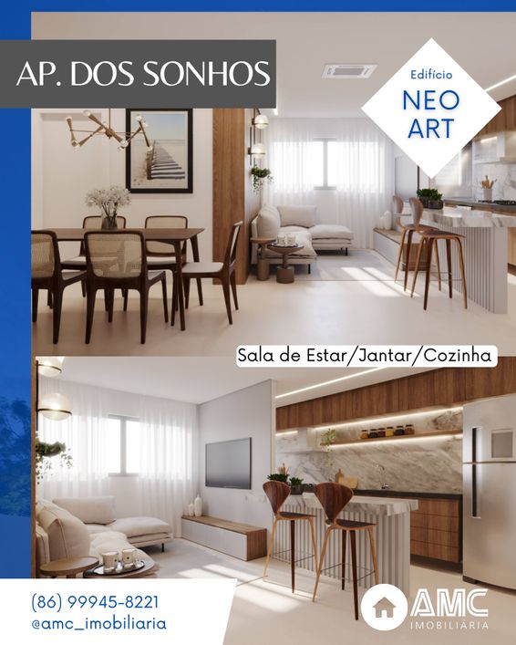 Apartamento para venda tem 63 metros quadrados com 3 quartos em Zoobotânico - Teresina - PI