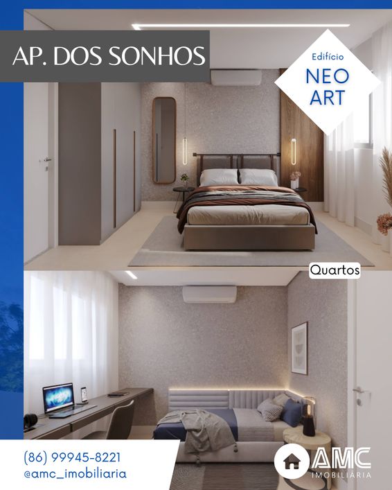 Apartamento para venda tem 63 metros quadrados com 3 quartos em Zoobotânico - Teresina - PI