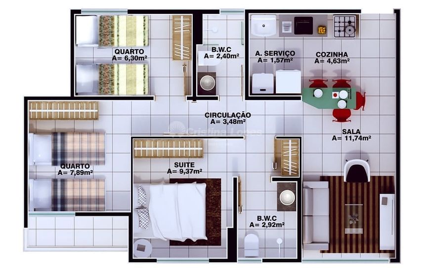 Apartamento no Parque das Flores à venda, Uruguai, Teresina, PI