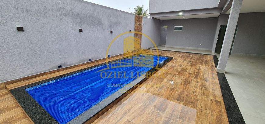 CONDOMÍNIO VAZADO VIA ESTRUTURAL CASA NOVA 3 SUÍTES PISCINA CHURRASQUEIRA LOTE 490m2 RUA 12 CONFIRA