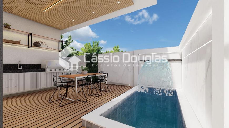 CASA TÉRREA EM CONSTRUÇÃO NO SUNVILLE - CONDOMÍNIO FECHADO EM JOÃO PESSOA, 3 QUARTOS, CLOSET