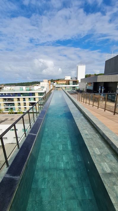 Vendo belíssimo flat com 41 metros quadrados 30 metros do mar com área de lazer completa