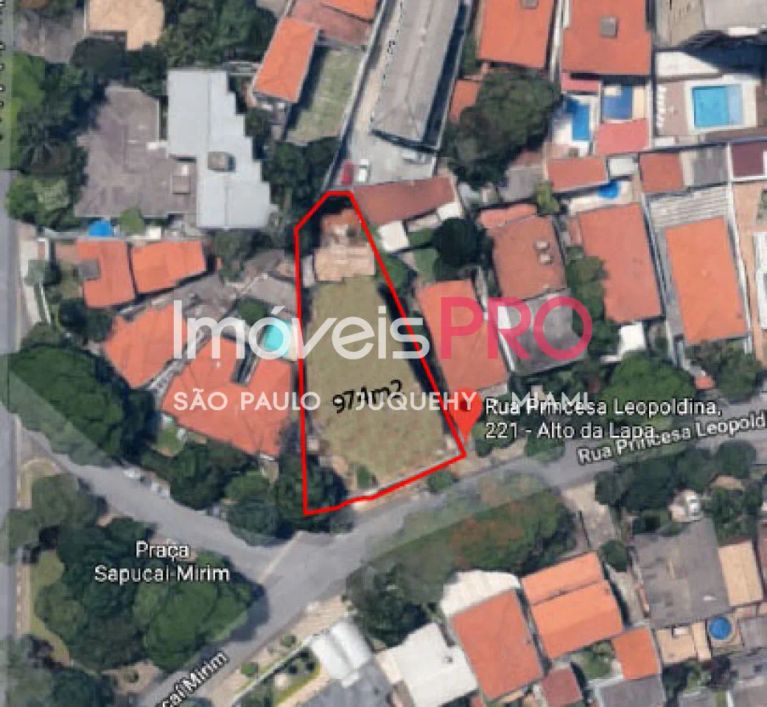 Terreno Comercial Zoneamento ZC 974m² para Venda no Alto da Lapa