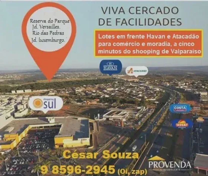 Lotes a prestação, more no que e seu!! próximo ao shopping sul de Valparaiso 100% Legalizados