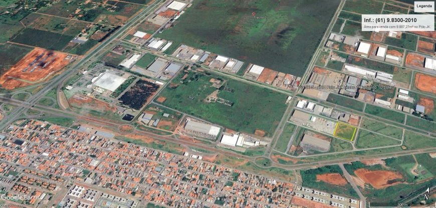 Terreno com 9887 m2 sendo 3 frentes para construção de galpão logístico Cross Doking no Pólo JK. S