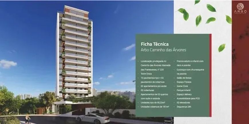 CAMINHO DAS ÁRVORES 3 QUARTOS COM SUÍTE INFRAESTRUTURA ARBO