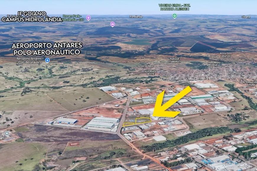 Área de 12412 m² para alugar por R$ 32.500/mensais no Parque Industrial de Aparecida de Goiânia - Ap