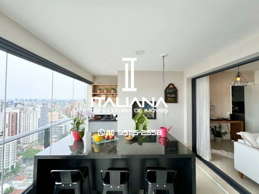 Apartamentos Mobiliado em Pinheiros. Com 3 Quartos e 2 Vagas