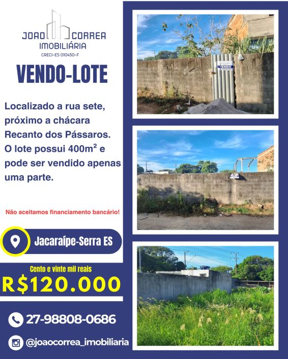 Vendo lote em Jacaraípe