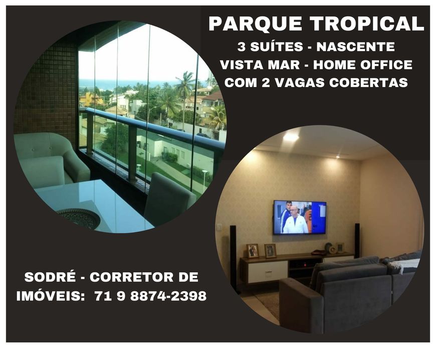 Parque Tropical – 3 Suítes em 113m² - 2 Vagas - Vista Mar