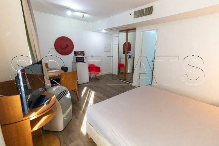 Flat Slaviero Moema 26m² 1 dormitório 1 vaga de garagem, disponível para locação.
