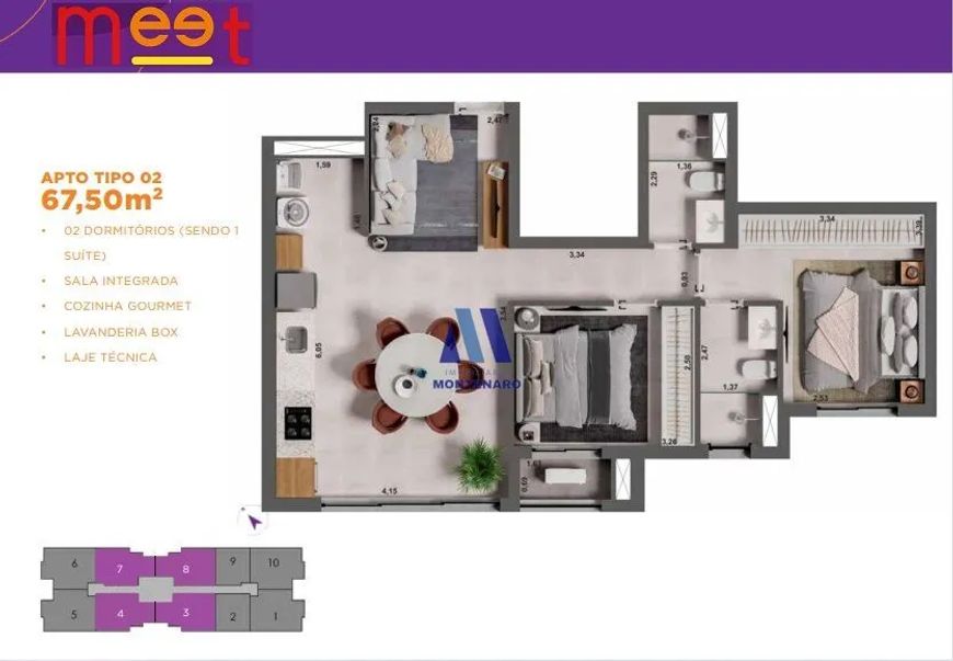 MEET - APARTAMENTO 1 DORM ZONA SUL