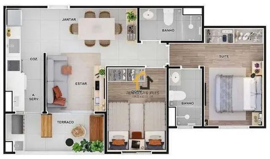 Apartamento com 2 dormitórios à venda, 59 m² por R$ 500.000 - Edifício High Redentora - São José do