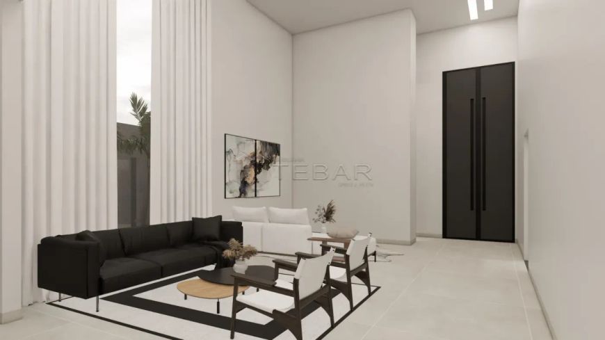 Casa com projeto lindo, em fase de acabamento - 3 suítes, pé direito duplo e garagem ampla.